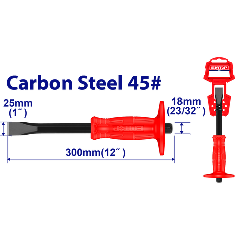 Cincel plano 300mm 25x18mm