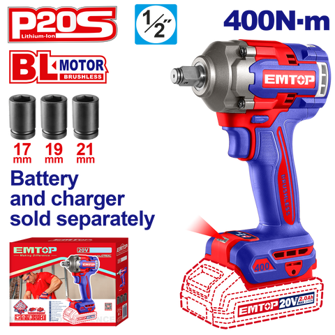 llave de impacto de media emtop eciwl20401