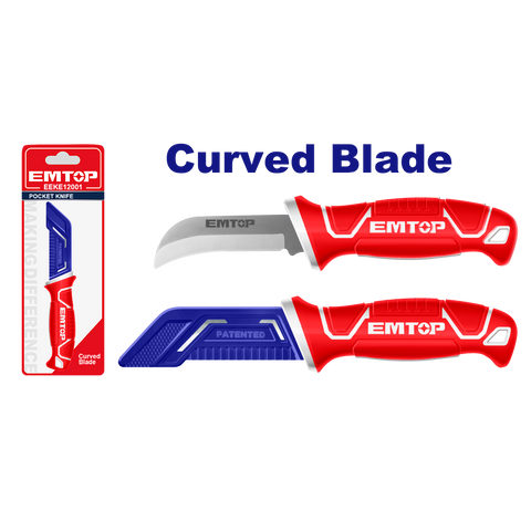 Cuchillo para pelar cables curva