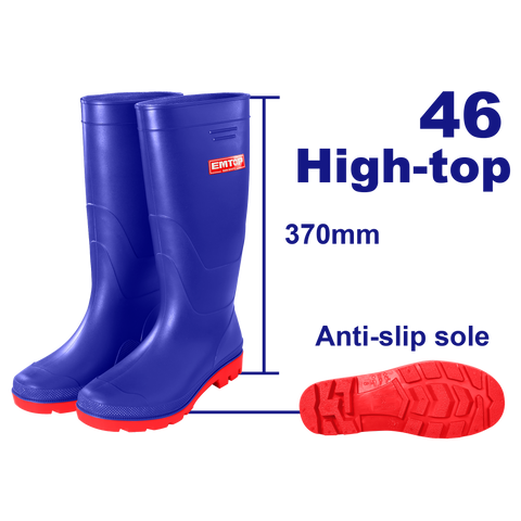 Botas de lluvia azul con suela antideslizante