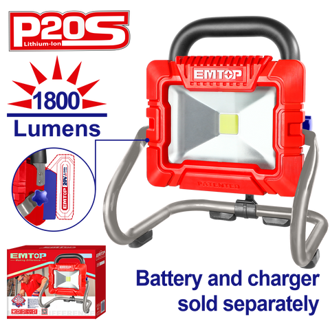 Lámpara de trabajo inalámbrica LWL2025 de 1800 lumens