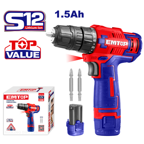 Taladro 3/8" 12V inalámbrico