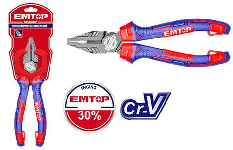 Alicate universal de 7”, diseño de alto apalancamiento – EMTOP EPLRC0721