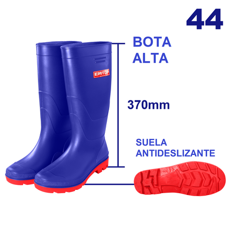 Botas de lluvia azul con suela antideslizante